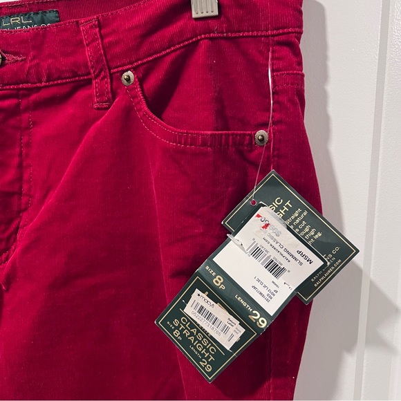 Lauren Ralph Lauren Classic Straight Slimming Corduroy Pants Red Size 8P - Picture 4 of 9
